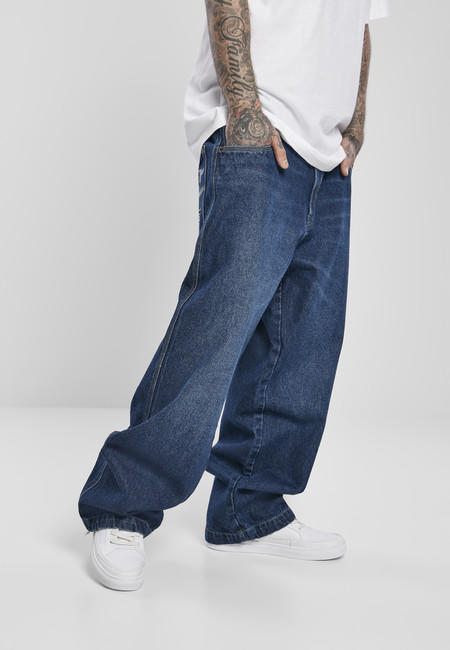 Urban Classics Southpole Logo Branded Baggy Jeans Washed Mid Blue Gangstagroup De Online Hip Hop Fashion Store