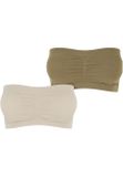 Urban Classics Ladies Pads Bandeau 2-Pack softseagrass+khaki