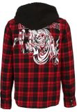 Brandit Iron Maiden Checkshirt Sweathood Eddy dark red/black