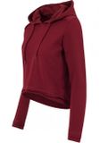 Urban Classics Ladies Cropped Terry Hoody burgundy