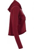 Urban Classics Ladies Cropped Terry Hoody burgundy