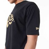 New Era Flag Oversized T-Shirt Black Gold