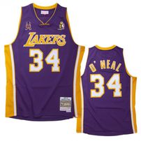 Jersey Mitchell & Ness Los Angeles Lakers #34 Shaquille O'Neal Finals Jersey purple