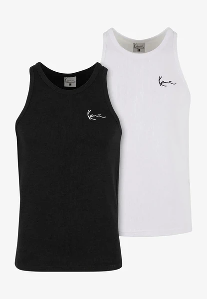 Karl Kani Chest Signature Essential Waffle Tank Top 2 pack black/white