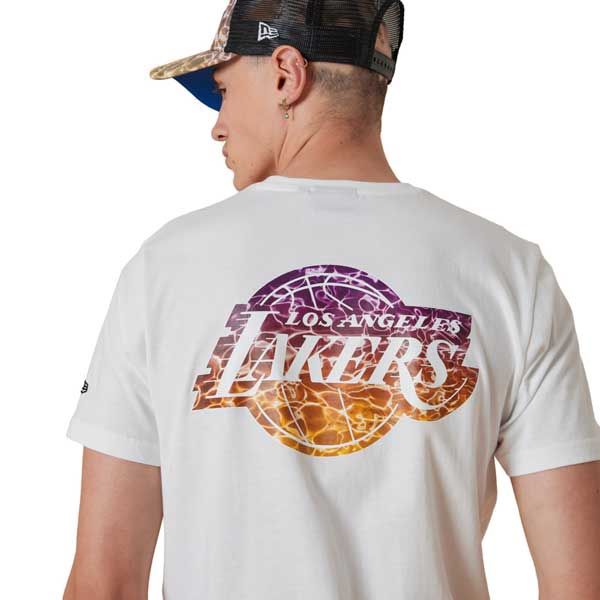 Herren T-Shirt New Era NBA Team Water Print LA Lakers T-shirt White