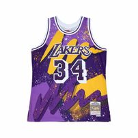 Mitchell & Ness Los Angeles Lakers #34 Shaquille O'Neal Hyper Hoops Swingman Jersey purple