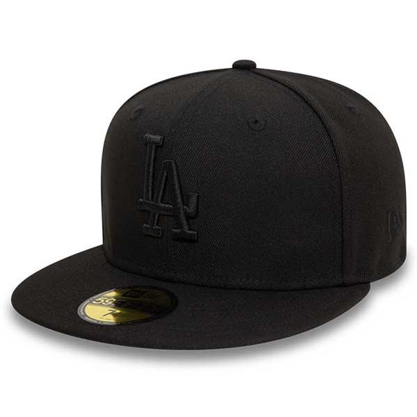 Basecap New Era 59Fifty Essential LA Dodgers Black Black cap
