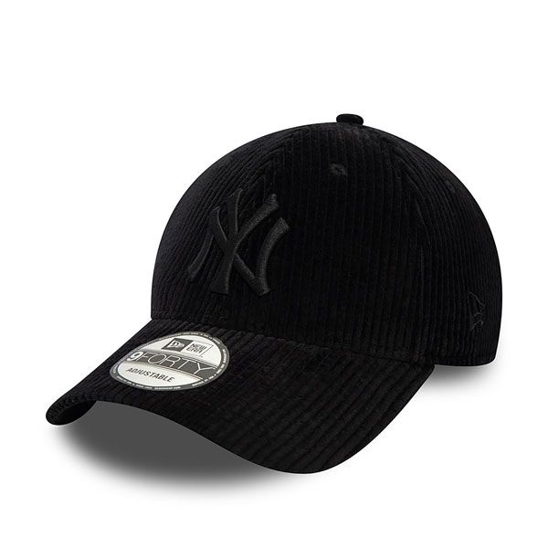 Kappe New Era 9FORTY MLB Cord NY Yankees Black Adjustable cap