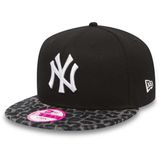 Damen Kappe New Era 9Forty Womens Vize NY Yankees Leopard Black Snapback cap