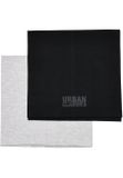 Urban Classics Logo Tube Scarf 2-Pack black/lightgrey