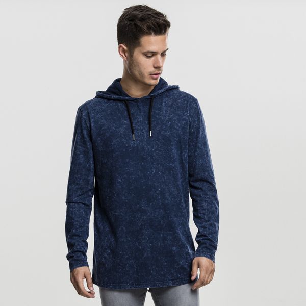 Herren Sweatshirt Urban Classics Random Wash Hoody indigo